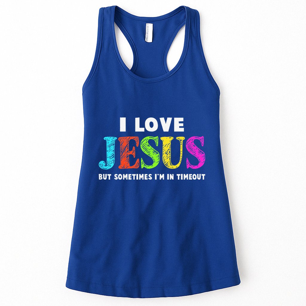 Cute I Love Jesus Christian Faith Gifts Womens Tank Top