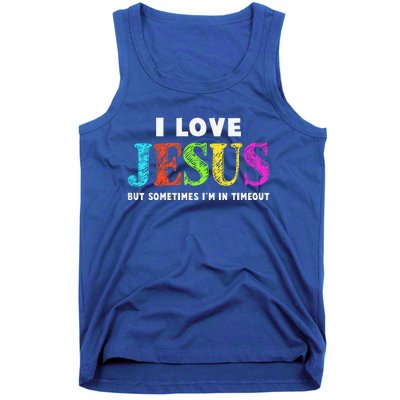 Cute I Love Jesus Christian Faith Gifts Tank Top