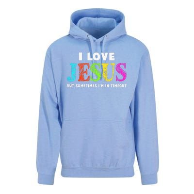 Cute I Love Jesus Christian Faith Gifts Unisex Surf Hoodie