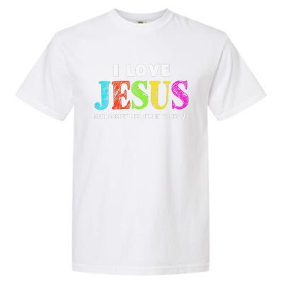 Cute I Love Jesus Christian Faith Gifts Garment-Dyed Heavyweight T-Shirt