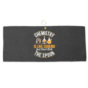 Chemistry Is Like Cooking Funny Chemist Science Nerd Lover Large Microfiber Waffle Golf Towel