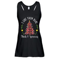 Christmas I Like Them Real Thick & Sprucey Ladies Essential Flowy Tank