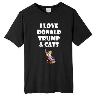 Cat I Love Donald Trump & Cats Maga Patriot Tall Fusion ChromaSoft Performance T-Shirt