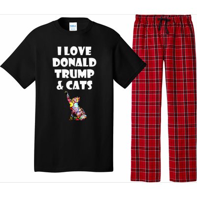 Cat I Love Donald Trump & Cats Maga Patriot Pajama Set