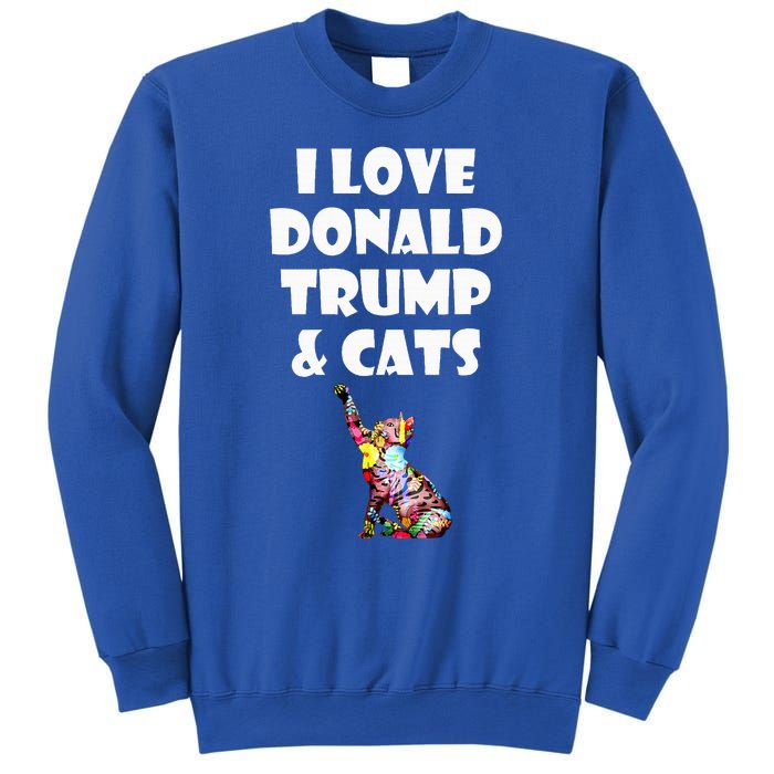 Cat I Love Donald Trump & Cats Maga Patriot Sweatshirt