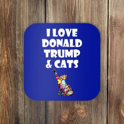 Cat I Love Donald Trump & Cats Maga Patriot Coaster