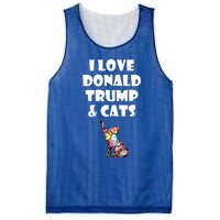 Cat I Love Donald Trump & Cats Maga Patriot Mesh Reversible Basketball Jersey Tank