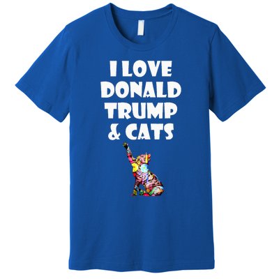 Cat I Love Donald Trump & Cats Maga Patriot Premium T-Shirt