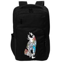 Cat In Lotus Tattoo Impact Tech Backpack