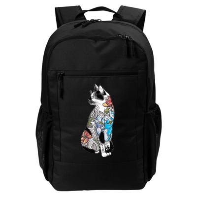 Cat In Lotus Tattoo Backpack