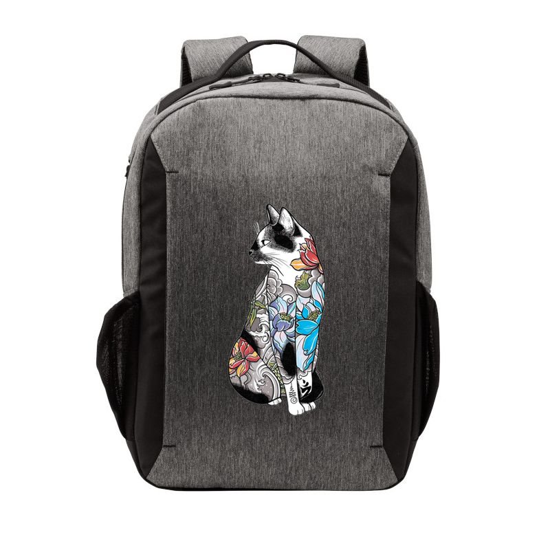 Cat In Lotus Tattoo Vector Backpack
