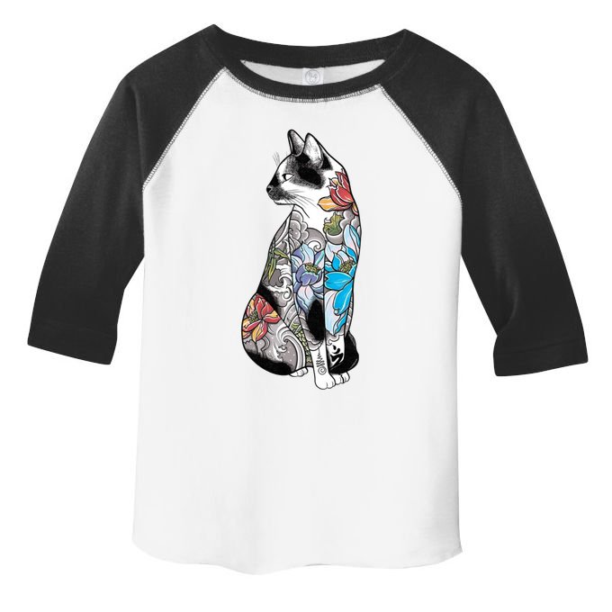 Cat In Lotus Tattoo Toddler Fine Jersey T-Shirt