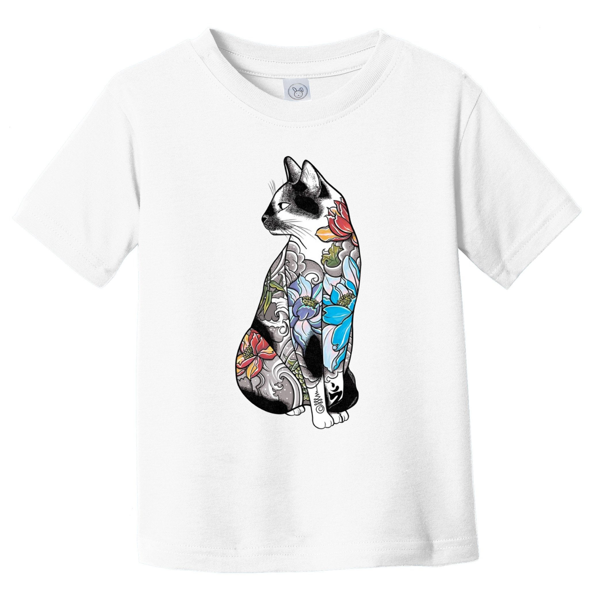 Cat In Lotus Tattoo Toddler T-Shirt