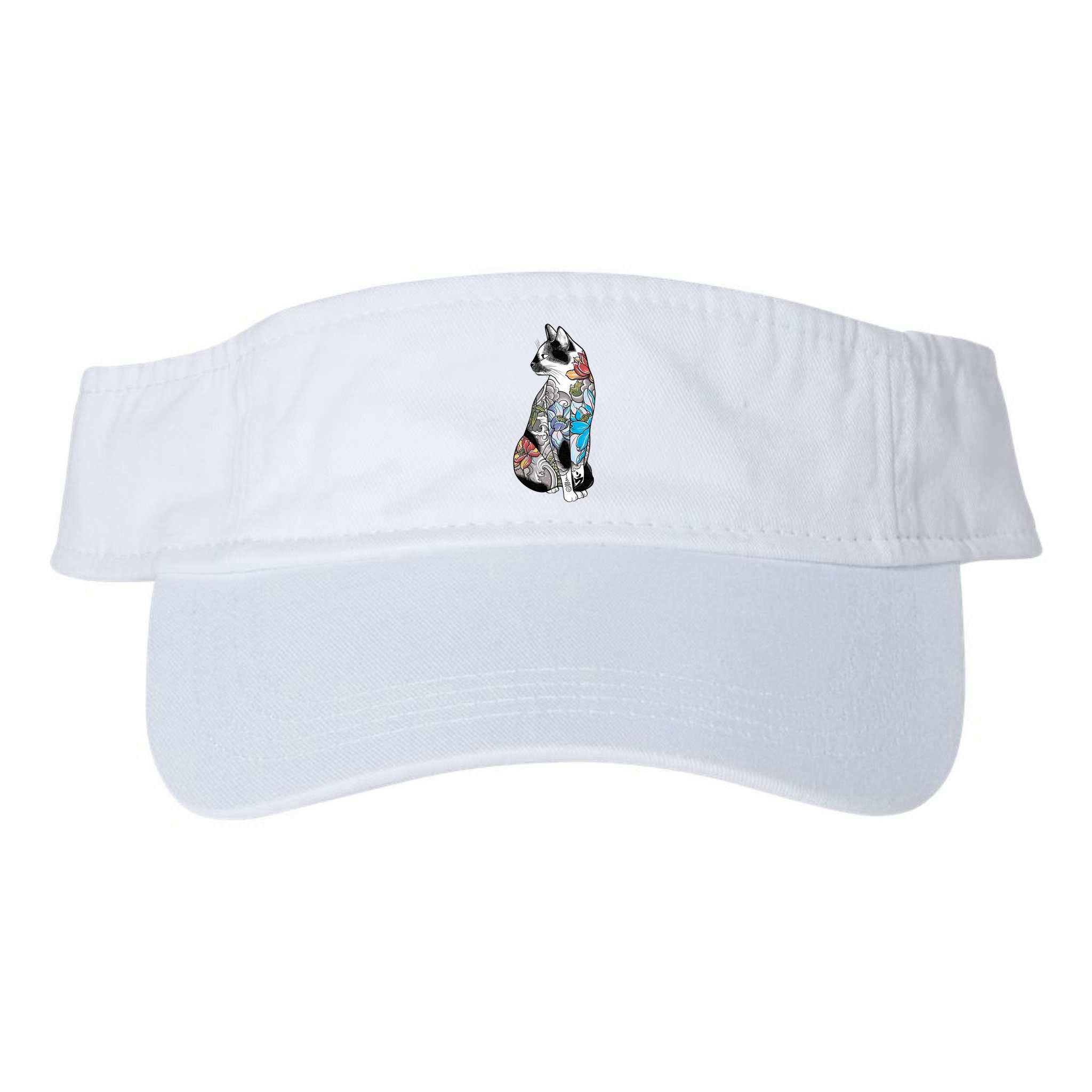 Cat In Lotus Tattoo Visor