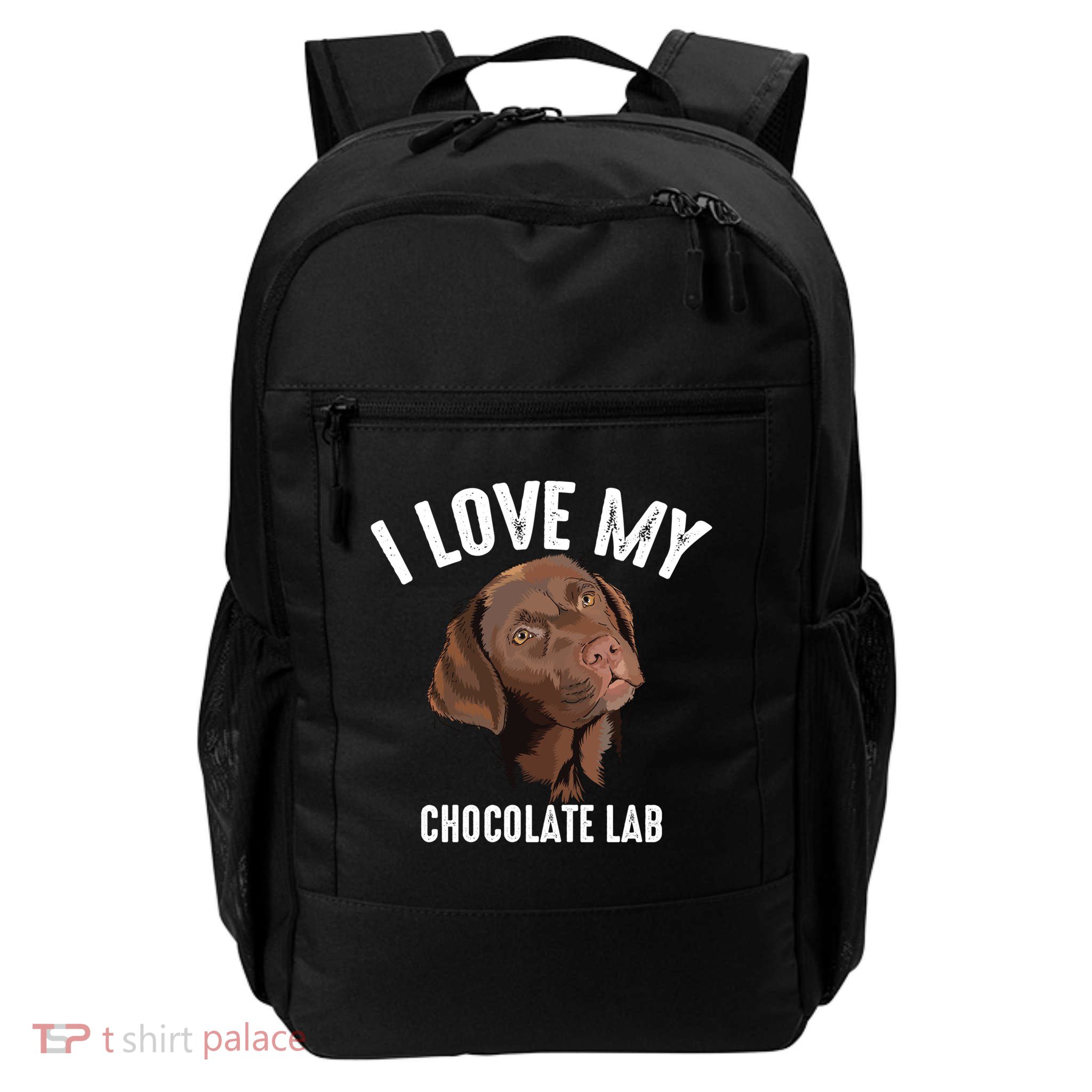Cool I Love My Chocolate Lab Funny Brown Labrador Pet Gift Funny Gift Daily Commute Backpack