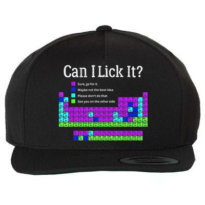 Can I Lick It Periodic Table Teacher Student Wool Snapback Cap