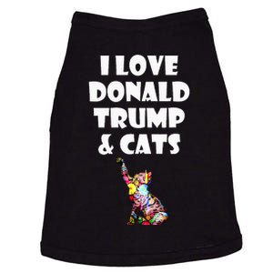 Cat I Love Donald Trump & Cats Maga Patriot Doggie Tank