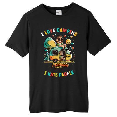 Camping I love Camping I Hate People Outdoors Funny Vintage Tall Fusion ChromaSoft Performance T-Shirt