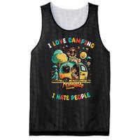 Camping I love Camping I Hate People Outdoors Funny Vintage Mesh Reversible Basketball Jersey Tank