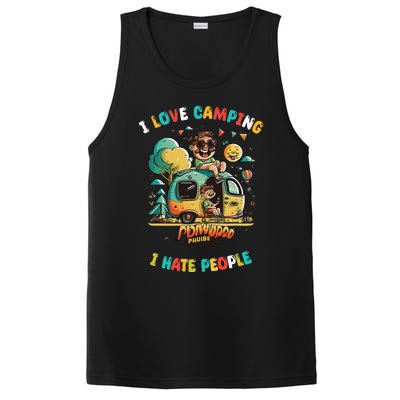 Camping I love Camping I Hate People Outdoors Funny Vintage PosiCharge Competitor Tank