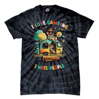 Camping I love Camping I Hate People Outdoors Funny Vintage Tie-Dye T-Shirt