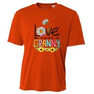 Cute I Love Being Called Granny Sunflower Mothers Day Gift Cooling Performance Crew T-Shirt