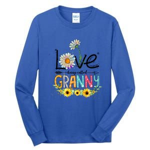 Cute I Love Being Called Granny Sunflower Mothers Day Gift Tall Long Sleeve T-Shirt