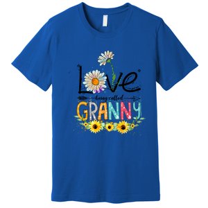 Cute I Love Being Called Granny Sunflower Mothers Day Gift Premium T-Shirt