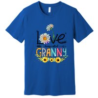 Cute I Love Being Called Granny Sunflower Mothers Day Gift Premium T-Shirt