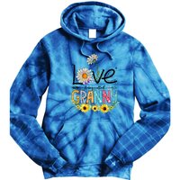 Cute I Love Being Called Granny Sunflower Mothers Day Gift Tie Dye Hoodie