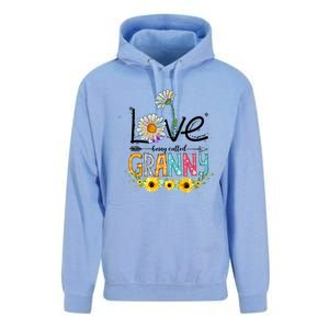 Cute I Love Being Called Granny Sunflower Mothers Day Gift Unisex Surf Hoodie