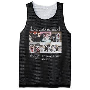 Cat I Love Cats So Much They Are So Awesome Mesh Reversible Basketball Jersey Tank