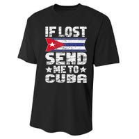 Cuban If Lost Send Me To Cuba Performance Sprint T-Shirt