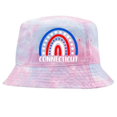 Connecticugift I Love Connecticut Usa Gift Tie-Dyed Bucket Hat