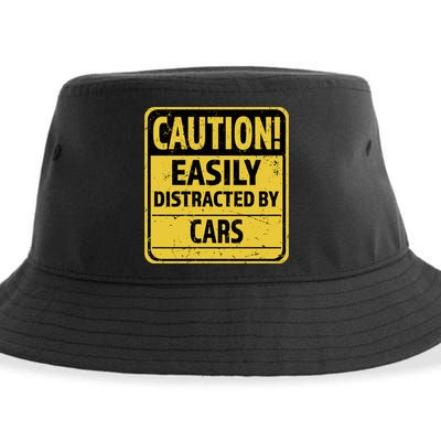 Caution I Like To Talk About Cars Gift Car Lover Gift Sustainable Bucket Hat