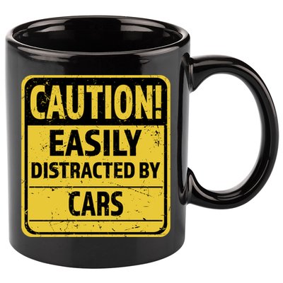 Caution I Like To Talk About Cars Gift Car Lover Gift 11oz C Handle Ceramic Mug