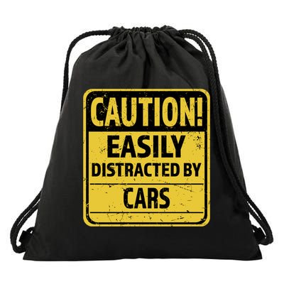 Caution I Like To Talk About Cars Gift Car Lover Gift Drawstring Bag