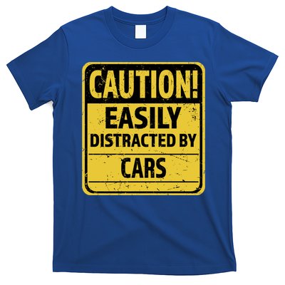 Caution I Like To Talk About Cars Gift Car Lover Gift T-Shirt