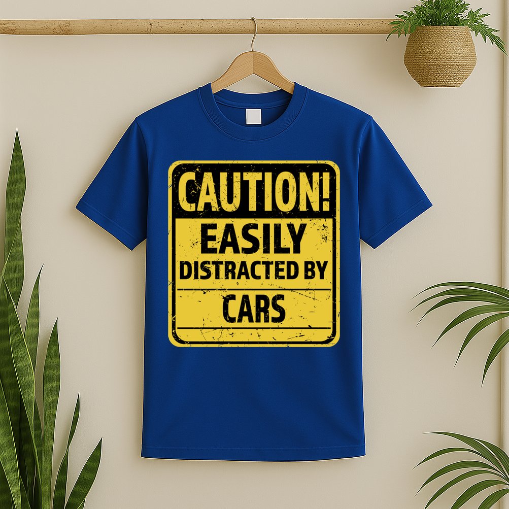Caution I Like To Talk About Cars Gift Car Lover Gift T-Shirt