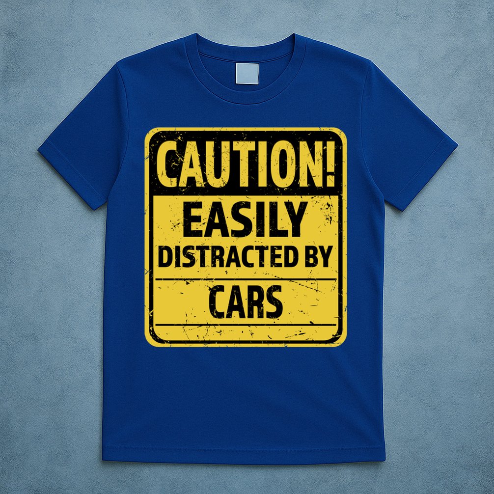 Caution I Like To Talk About Cars Gift Car Lover Gift T-Shirt