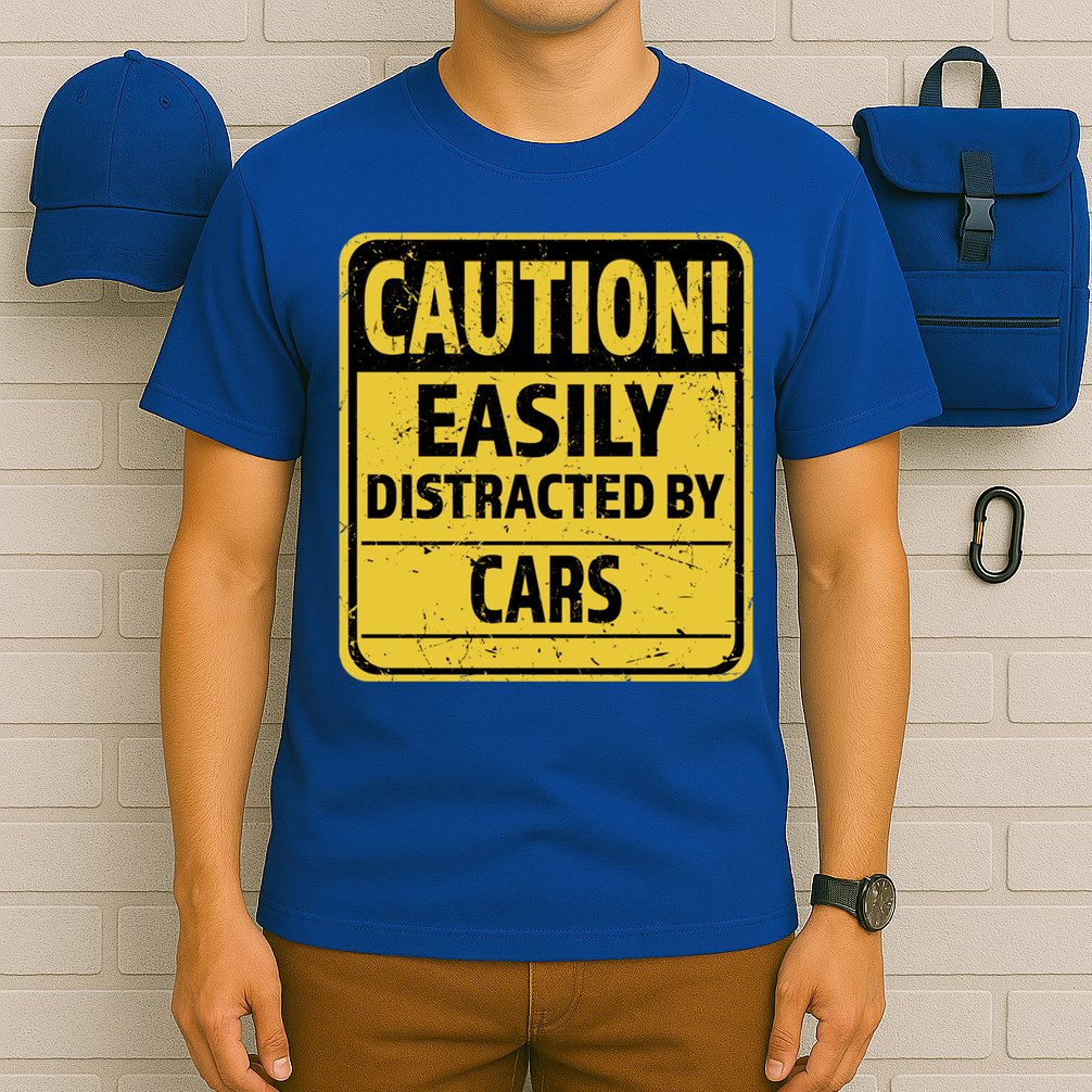 Caution I Like To Talk About Cars Gift Car Lover Gift T-Shirt