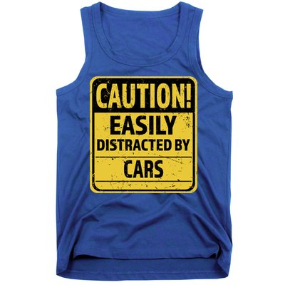 Caution I Like To Talk About Cars Gift Car Lover Gift Tank Top