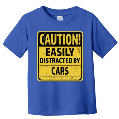 Caution I Like To Talk About Cars Gift Car Lover Gift Toddler T-Shirt