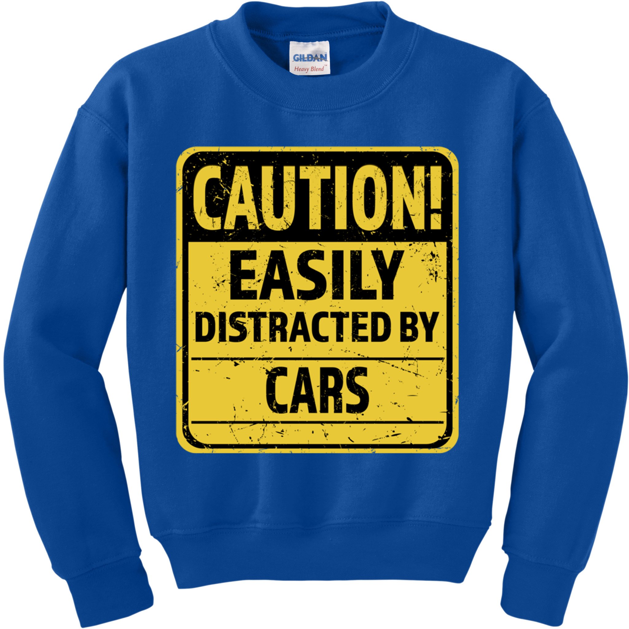 Caution I Like To Talk About Cars Gift Car Lover Gift Kids Sweatshirt