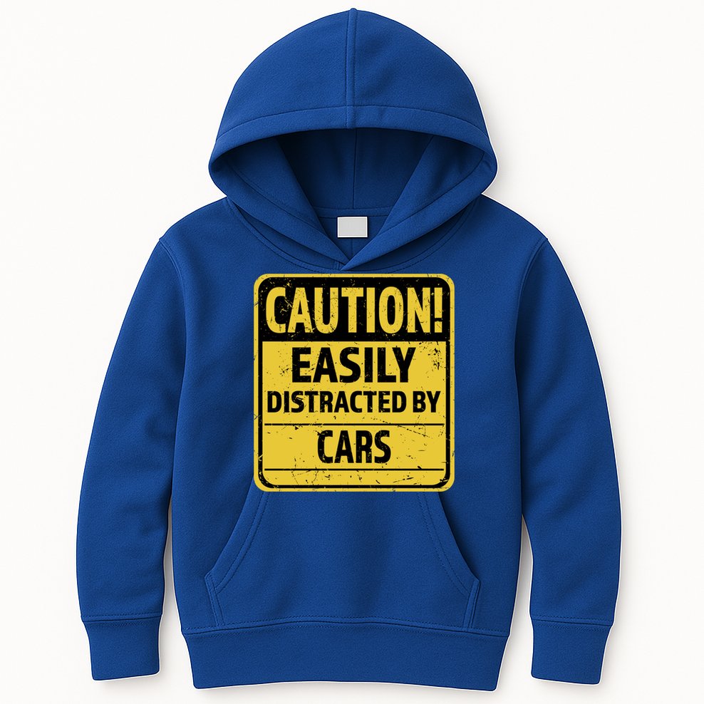Caution I Like To Talk About Cars Gift Car Lover Gift Kids Hoodie