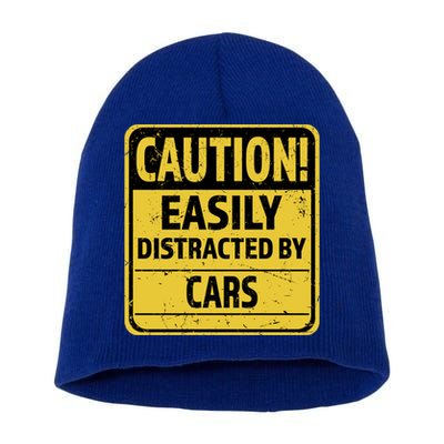 Caution I Like To Talk About Cars Gift Car Lover Gift Short Acrylic Beanie