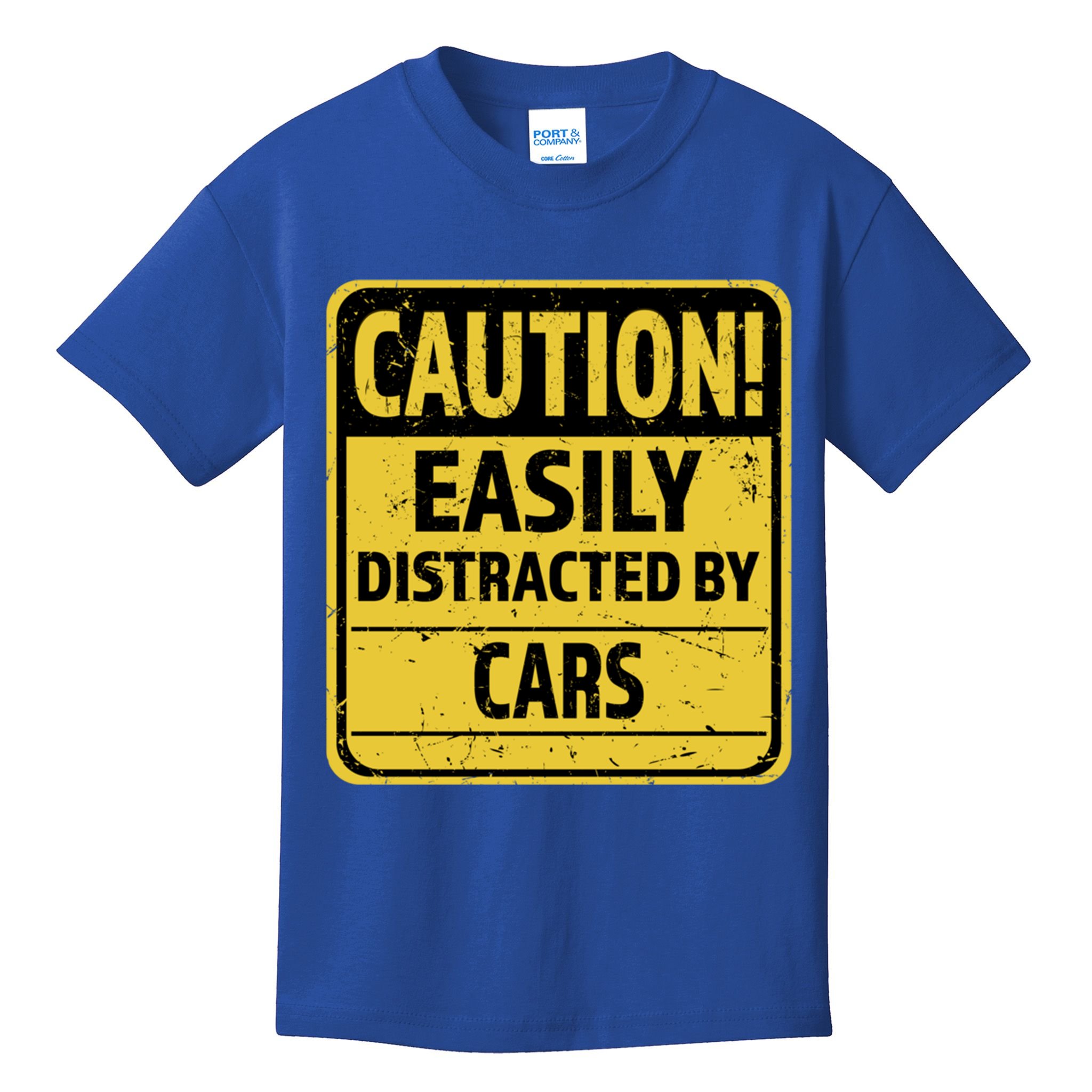 Caution I Like To Talk About Cars Gift Car Lover Gift Kids T-Shirt