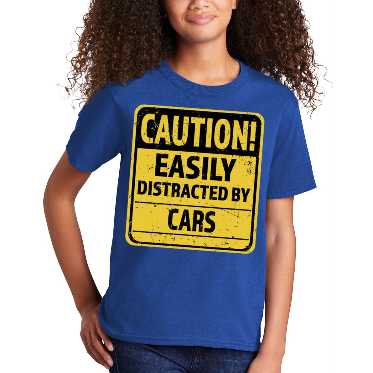 Caution I Like To Talk About Cars Gift Car Lover Gift Kids T-Shirt