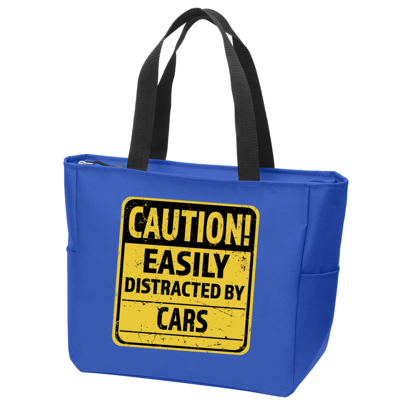 Caution I Like To Talk About Cars Gift Car Lover Gift Zip Tote Bag