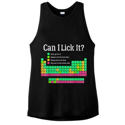 Can I Lick It Periodic Table Teacher Ladies PosiCharge Tri-Blend Wicking Tank